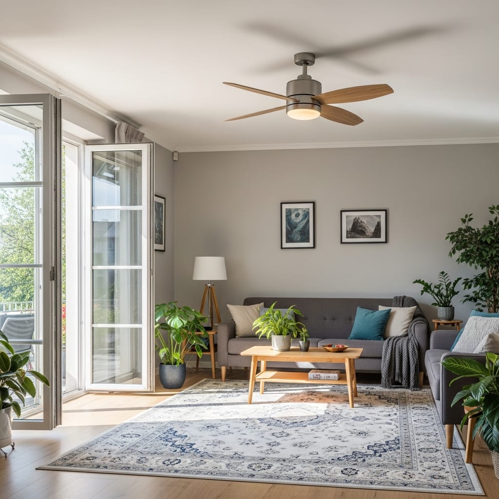 A clean and inviting living room demonstrating the calm outcome of a consistent weekly cleaning routine for local families.