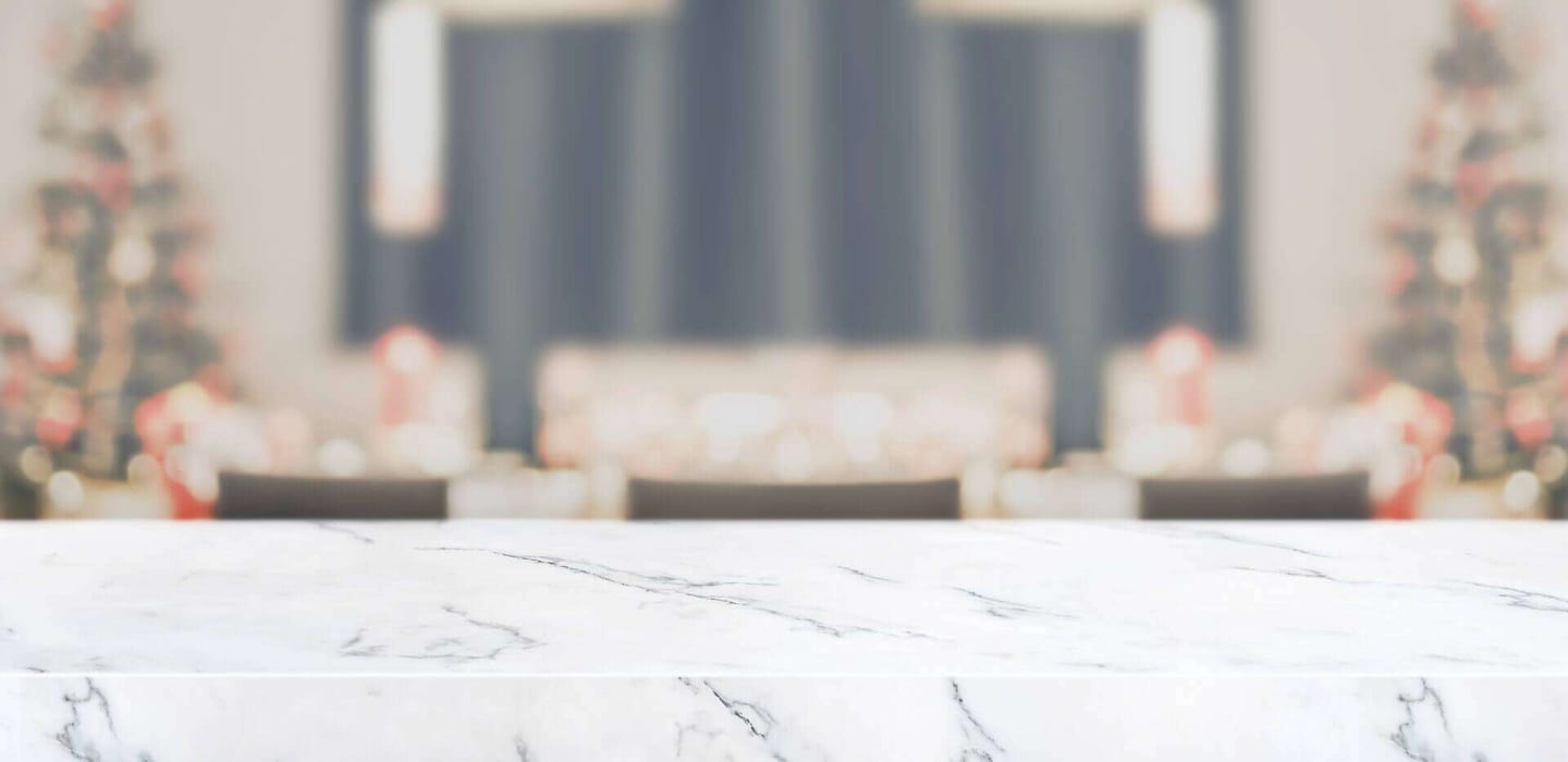 how to clean quartzite countertops to get a beautiful christmas kitchen like this