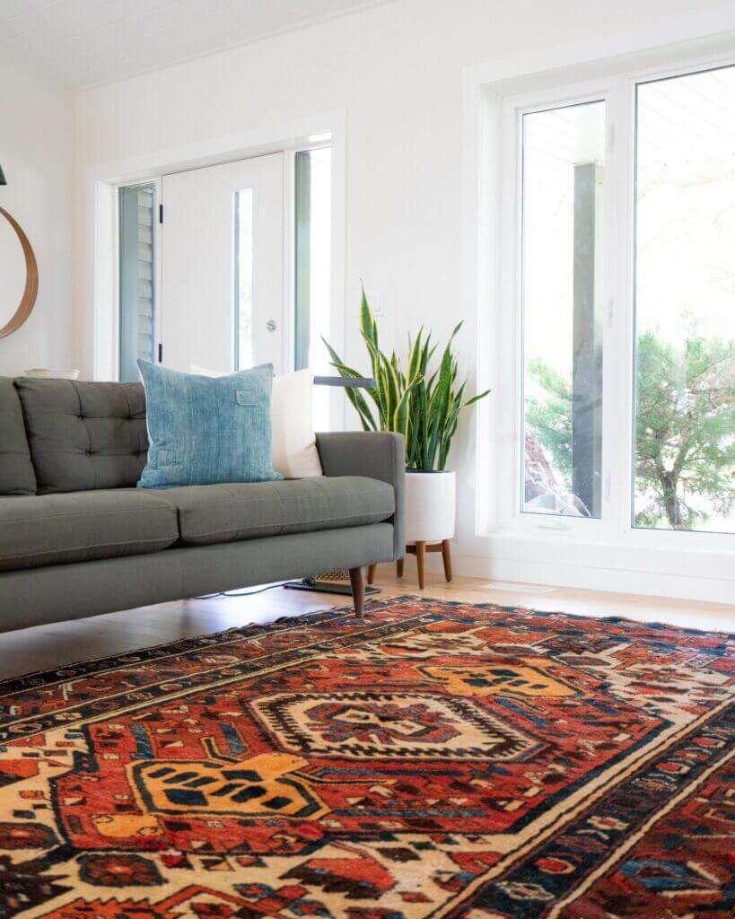A clean living room after people learn how to deep clean carpet without machine