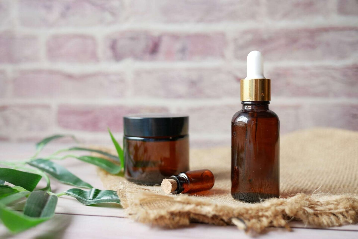 A bottle of essential oils